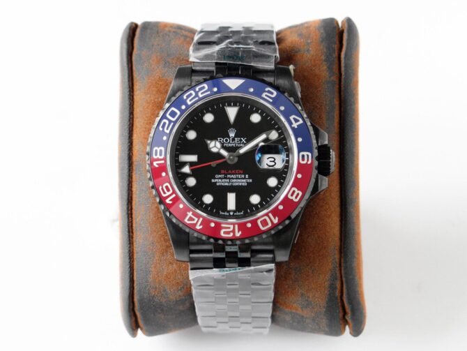 Rolex-Replica-Greenwich GMT 126710BLNR-(Red Blue Bezel)