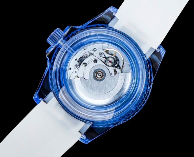 Rolex-Replica-Submariner Hollow Night-Light Sapphire Crystal Transparent Edition-Bule