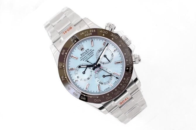   Rolex -Replica- Cosmograph Daytona 40 Series - Top Swiss Ice Blue Lume-Blue-3