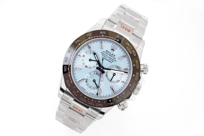   Rolex -Replica- Cosmograph Daytona 40 Series - Top Swiss Ice Blue Lume-Blue-3