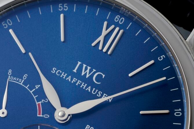 IWC-Replica -Portofino Hand-Wound Eight Days Watch-Leather-Blue