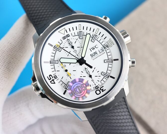 IWC-Replica -AQUATIMER Series--Leather-White