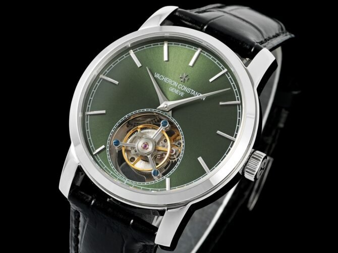 Vacheron Constantin- Replica - Traditionnelle-Tourbillon Watch--Green-1