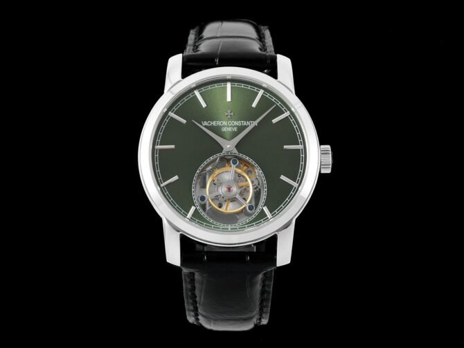 Vacheron Constantin- Replica - Traditionnelle-Tourbillon Watch--Green-1