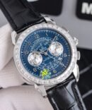 💎OMEGA-Replica -CONSTELLATION-Leatherl-9100-Brown&Blue