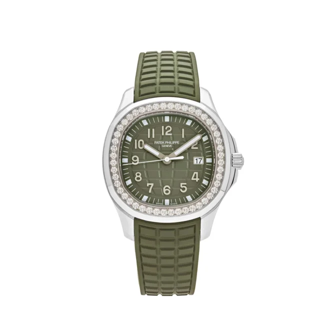 💎Patek Philippe Aquanaut Luce 5267/200A-011 'Ladies' Stainless Steel Green Dial Diamond Bezel